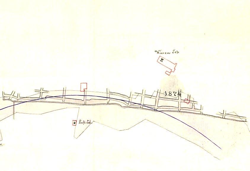 Fragment mapy wydobytego obszaru w 1874 r