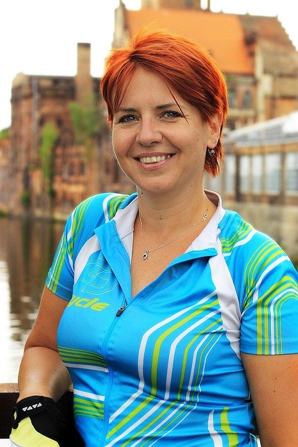 Agnieszka na tle Szczecińskiej Wenecji