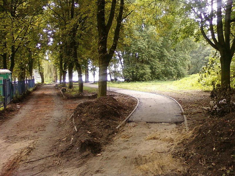 DDR koło Stawu Stefańskiego w budowie