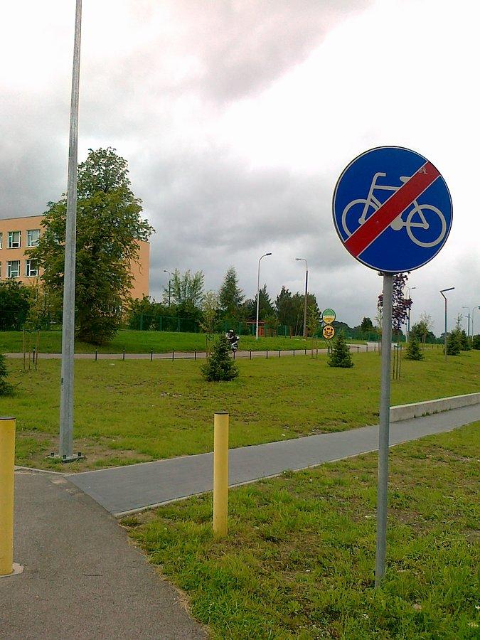 Krokowa i koniec ścieżki rowerowej
