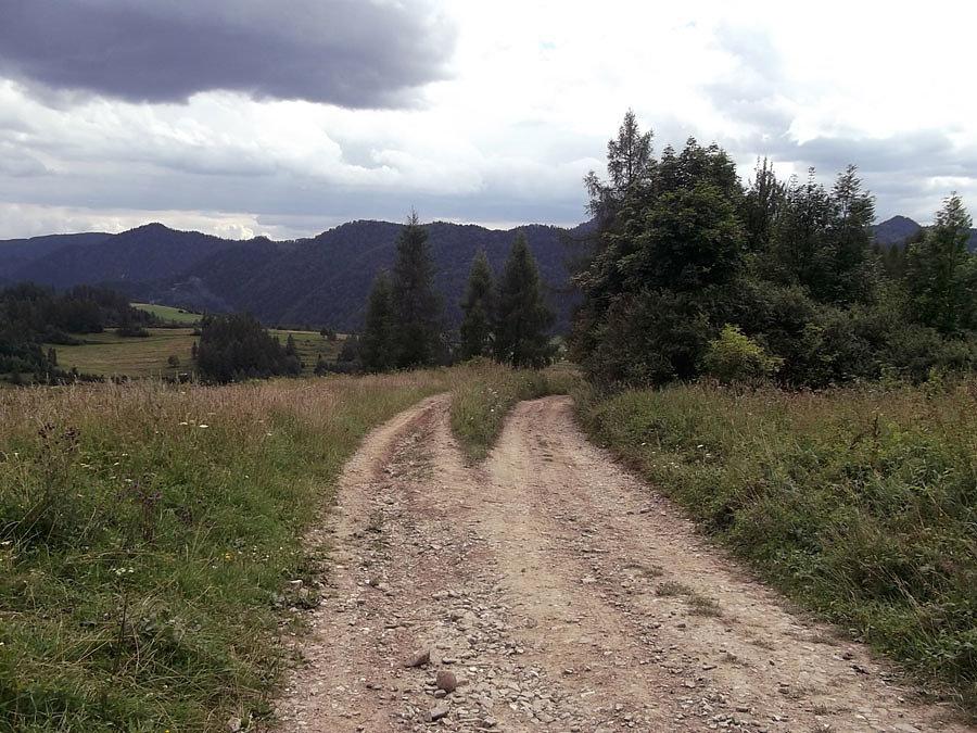 Na szlaku. Zjazd do Krościenka