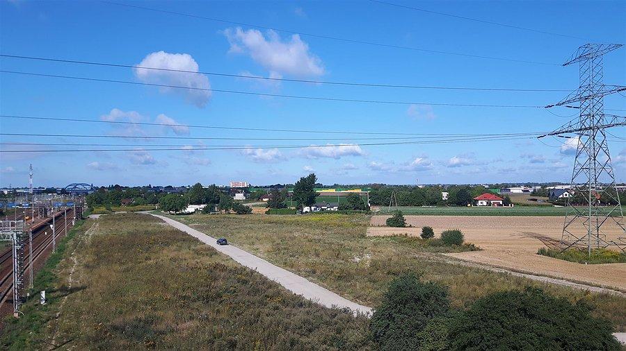 Widokt z wiaduktu ul. Gerdziejewskiego