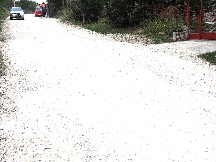 Remontowany odcinek drogi