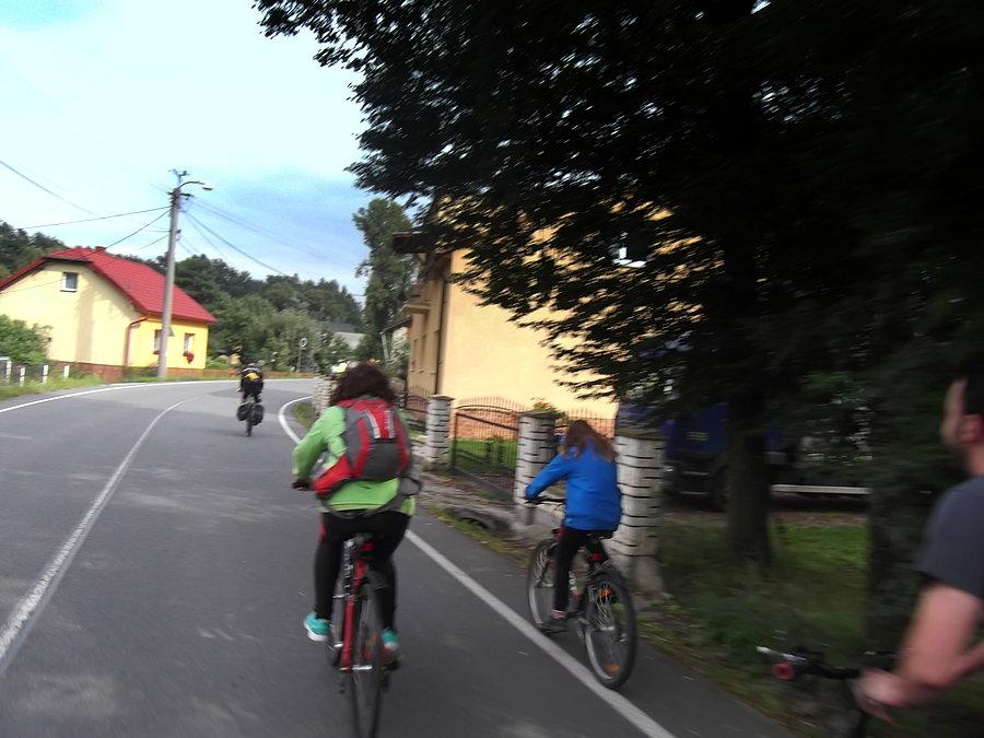 Dużo rowerzystów w Czechach