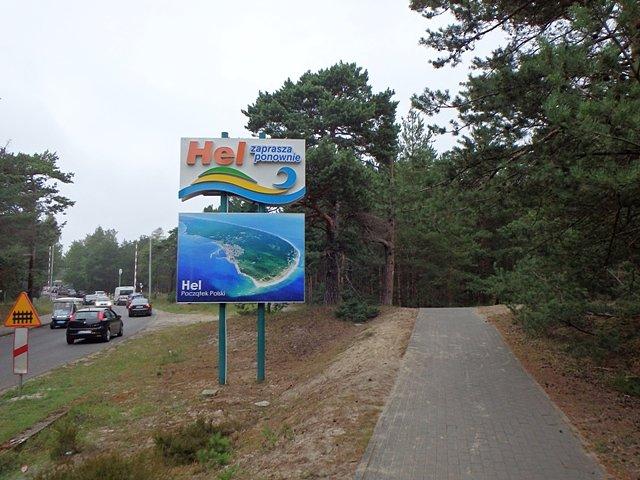 Opuszczam Hel, "z pomocą" ścieżki rowerowej