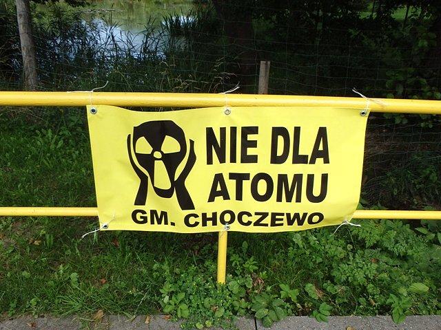 Najwyraźniej w tej częśći Polski, elektrownia atomowa jest wysoce niemile widziana