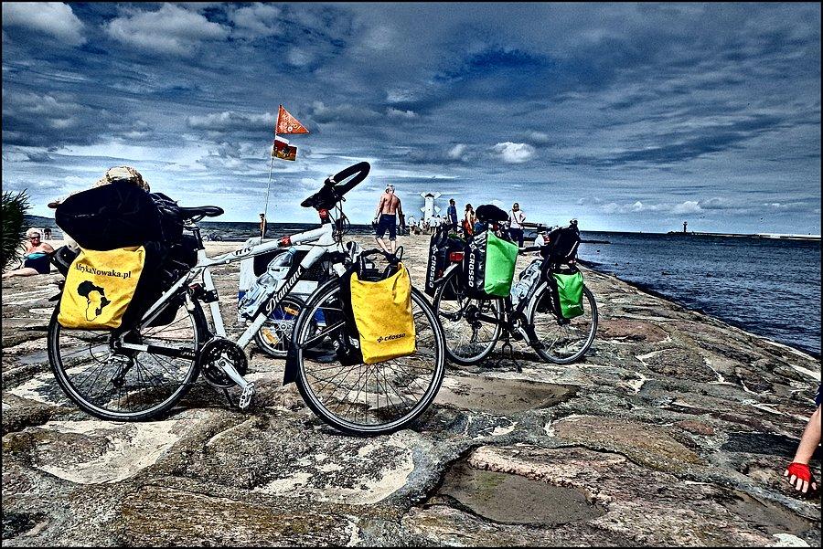Rowery i świnoujski wiatrak