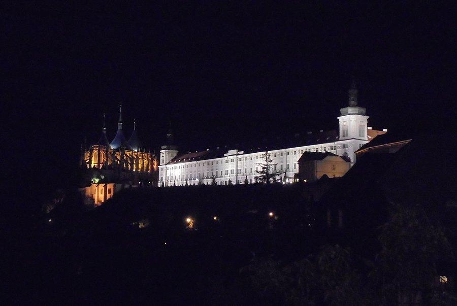 Nocny widok na Kutną Horę