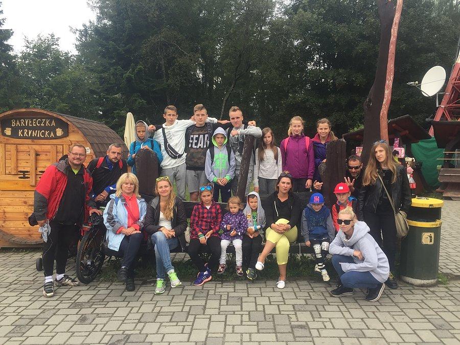 Z grupą na Parkowej Górze w Krynicy