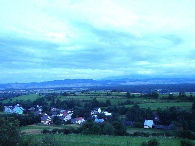 Widok na Tatry w okolicach Knurowa