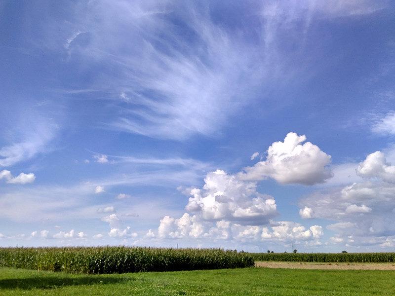 Piękne niebo o poranku