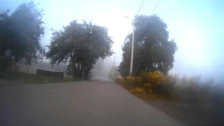 Dolina Kłodnicy w Starych Panewnikach - mgła nieco gęstsze