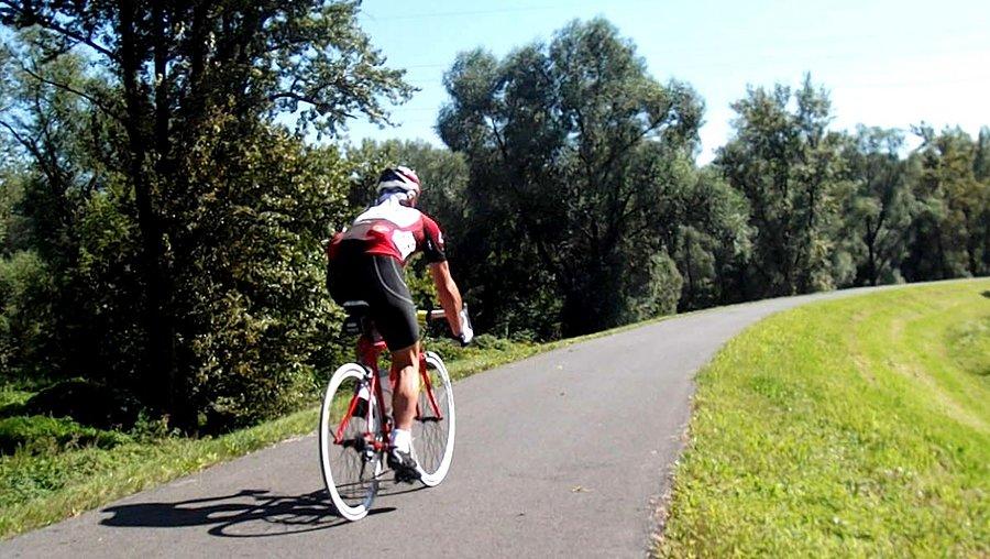 Z Dětmarovic do Karviny jadę ścieżką rowerową, wzdłuż rzeki Olzy