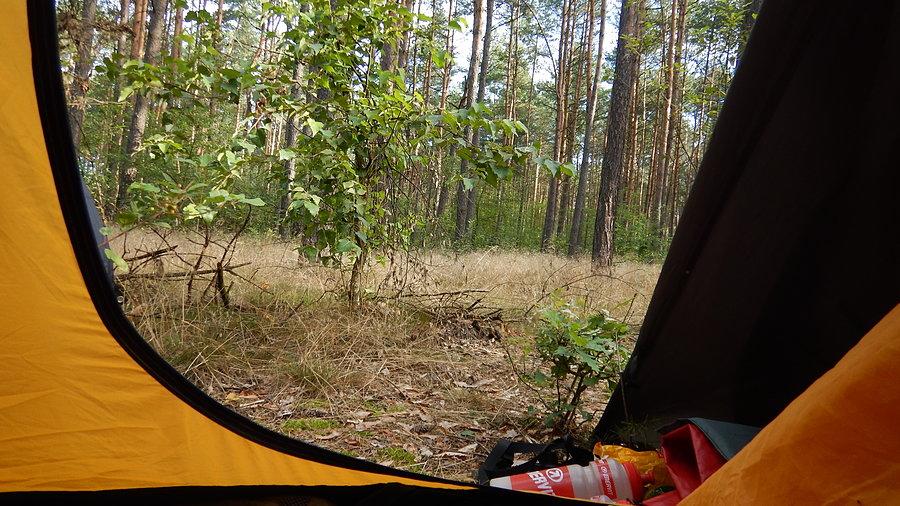 Wyprawa, dzień 3 - poranny widok "za oknem"