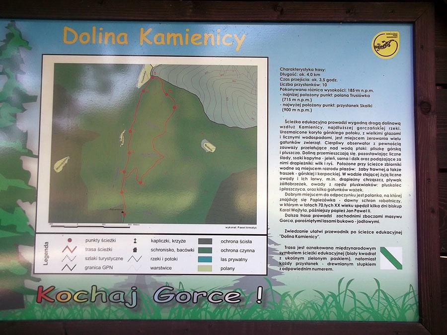 Dolina Kamienicy. Oddziela Beskid Wyspowy od Gorców