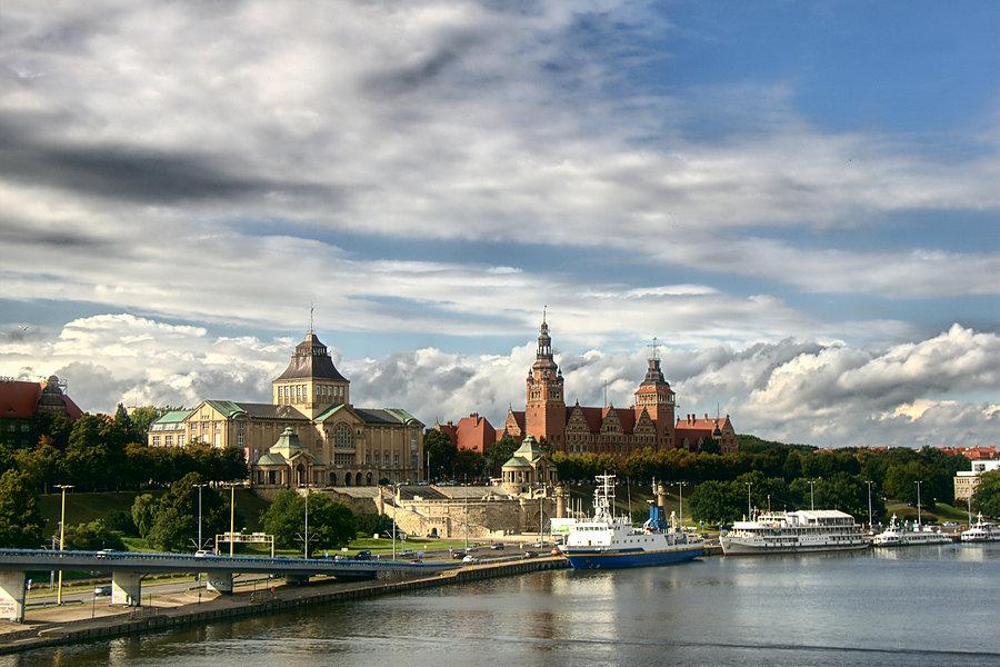 Widoki Szczecina z Trasy Zamkowej