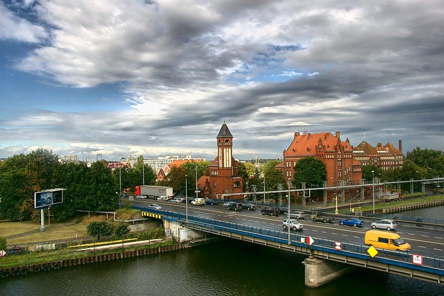 Widoki Szczecina z Trasy Zamkowej