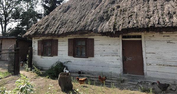 Stara chata kryta strzechą w Danówce