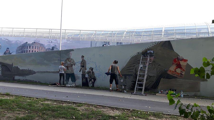 Proces tworzenia - mural powstańczy