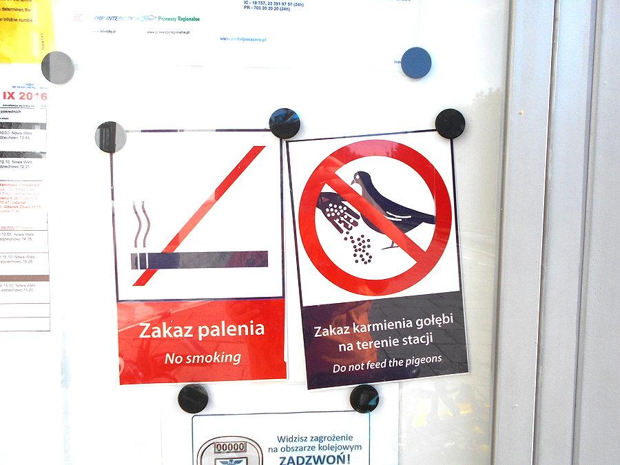 Zakazy na dworcu PKP :-)
