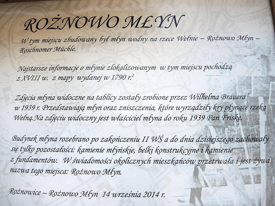 Rożnowo Młyn - tablica informacyjna