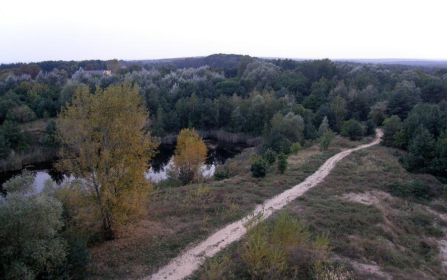 Na szczycie wieży. Gdyby nie jasne chmury to byłby spektakl barw