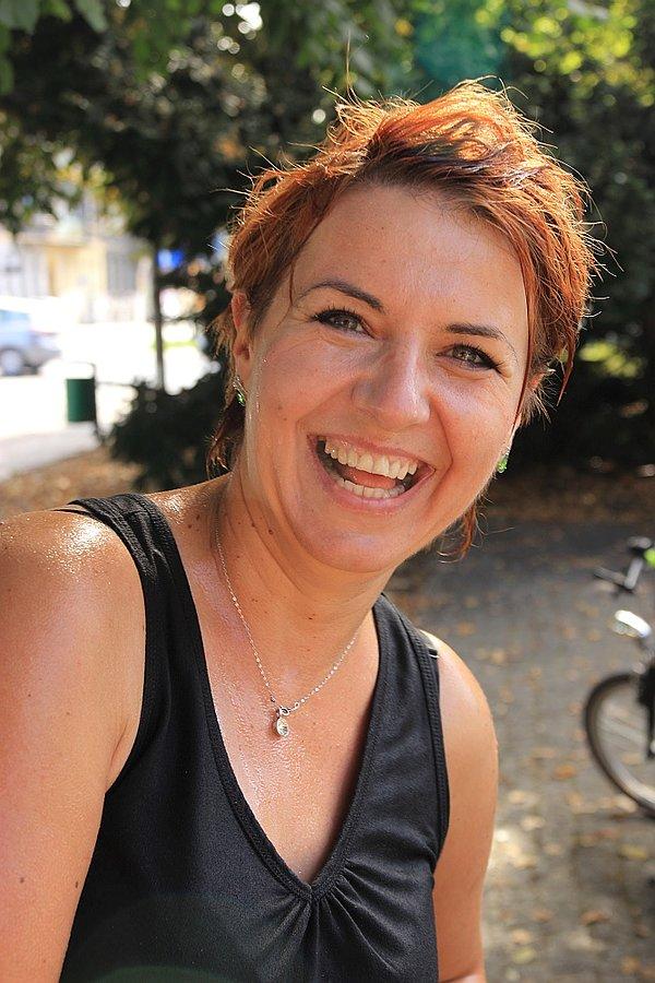 Aga zmoczona, ale usmiechnieta