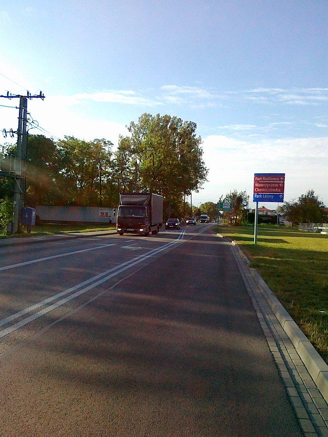 A potem Estrady dojechałam do skrętu na Mościska. I tu wróciłam
