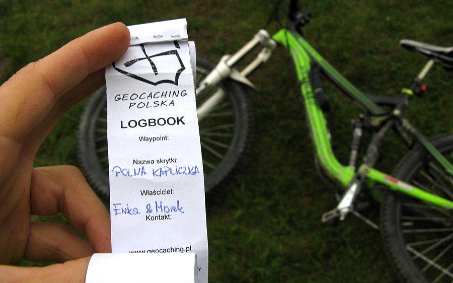 Geocaching - piersza skrytka znaleziona