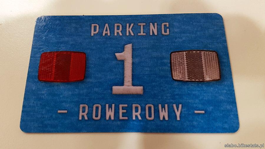 Karta rowerowowego parkingu przy Manufakturze, nr 1