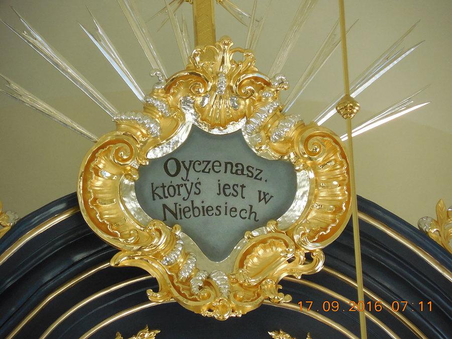 Zwieńczenie ołtarza Kościoła pod wezwaniem Świętej Katarzyny Aleksandryjskiej w Jaśliskach