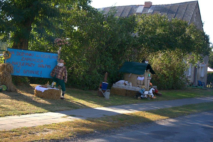 Jeden z wielu dożynkowych stroików w Rzeplinie