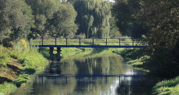 Biała Podlaska. Kładka nad rzeką Krzna