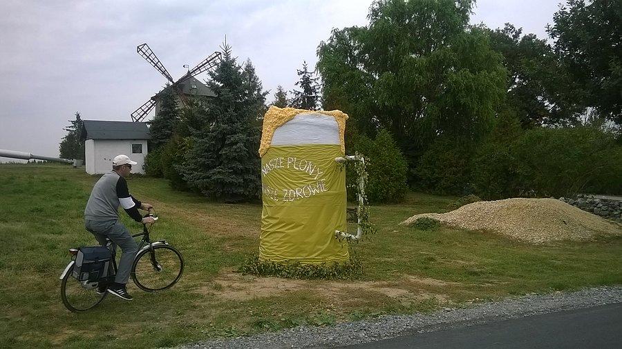 Piwko z wiatrakiem w tle