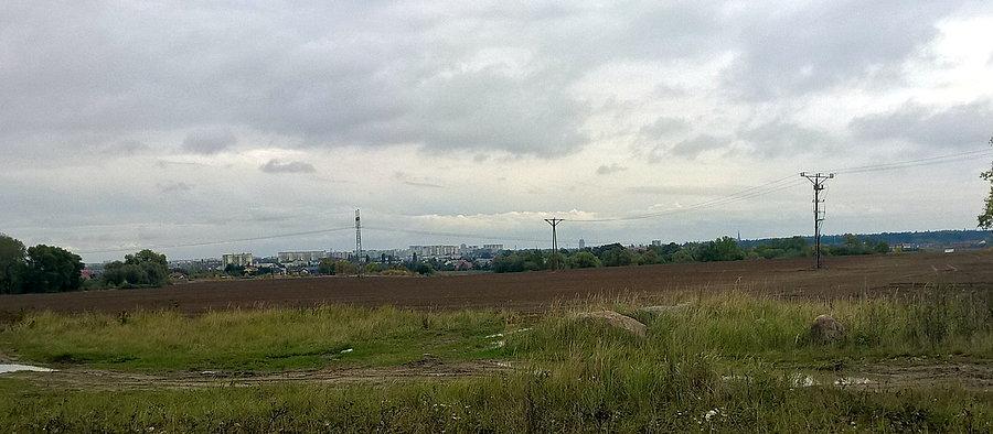 Szczecin widziany spod miejscowości Przylep