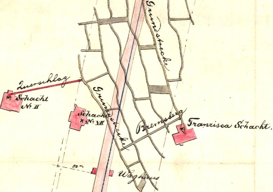 Kopalnie na starej mapce