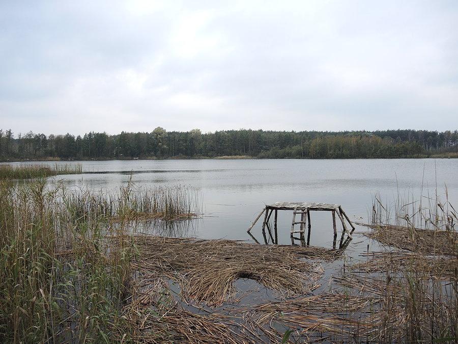 Widok na drugie jezioro w Nowej Wsi Ujskiej