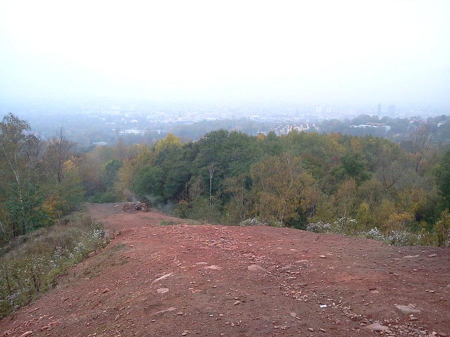 Widok ze szczytu hałdy