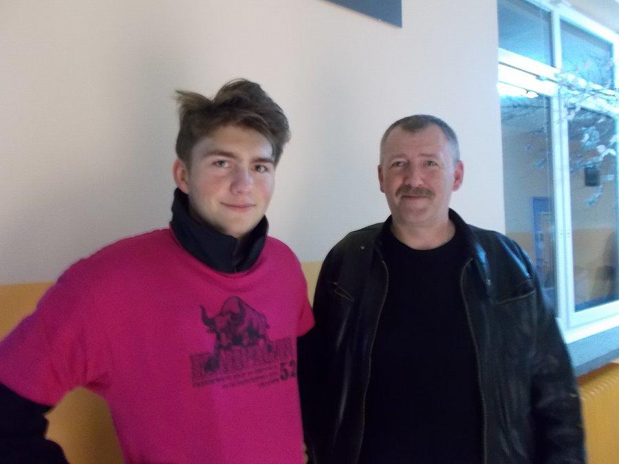 Michał i Jarek - syn i ojciec - sędzia i zawodnik