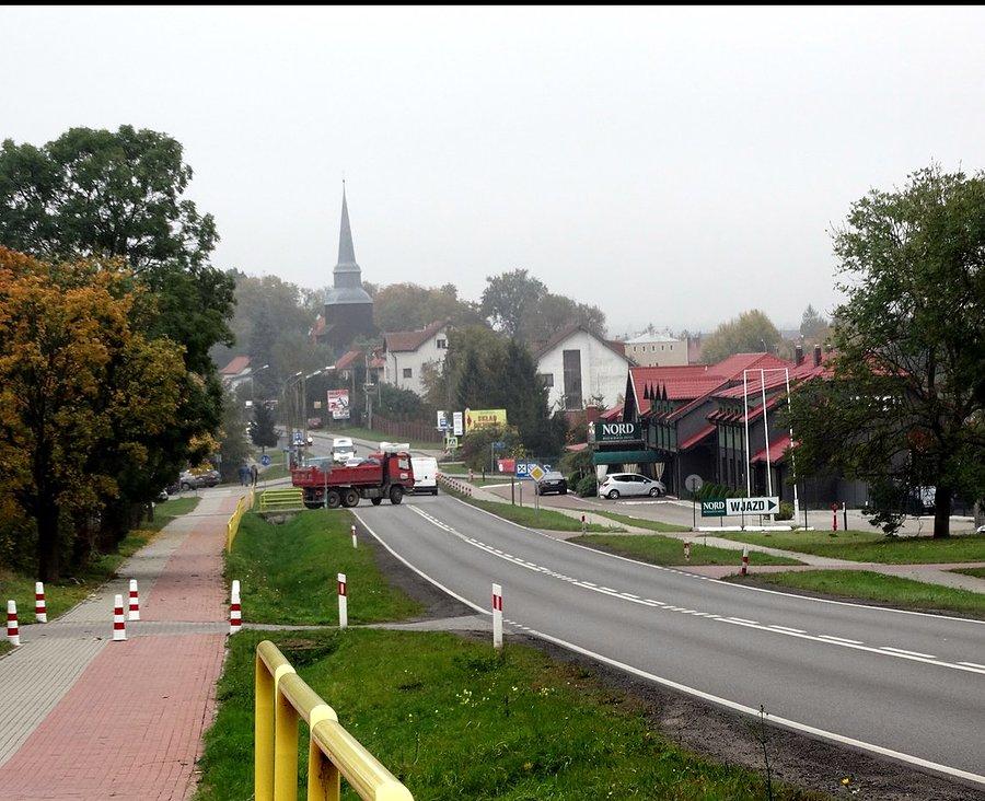 Niestety mglisto - w oddali Mierzyn