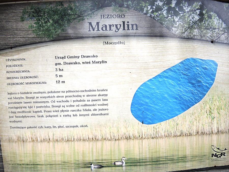 Tablica informacyjna / dane dotyczące jeziora