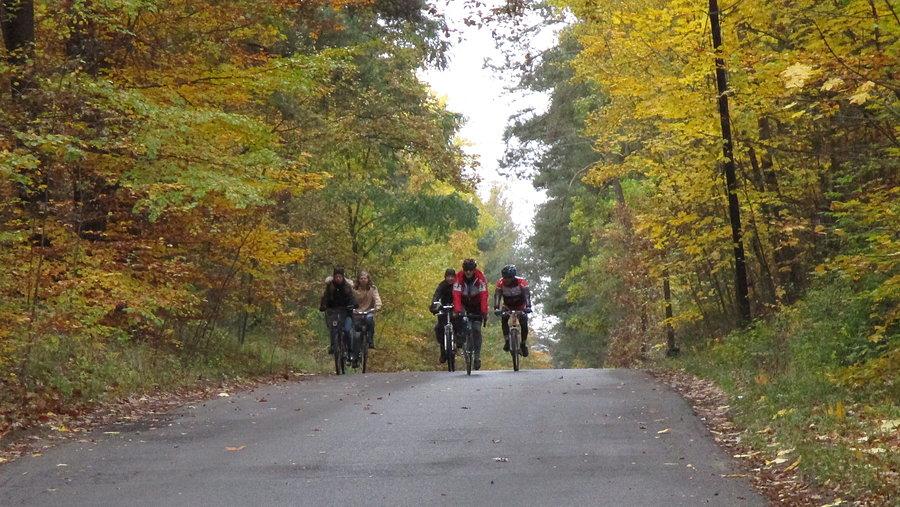 Spory ruch rowerzystów :)