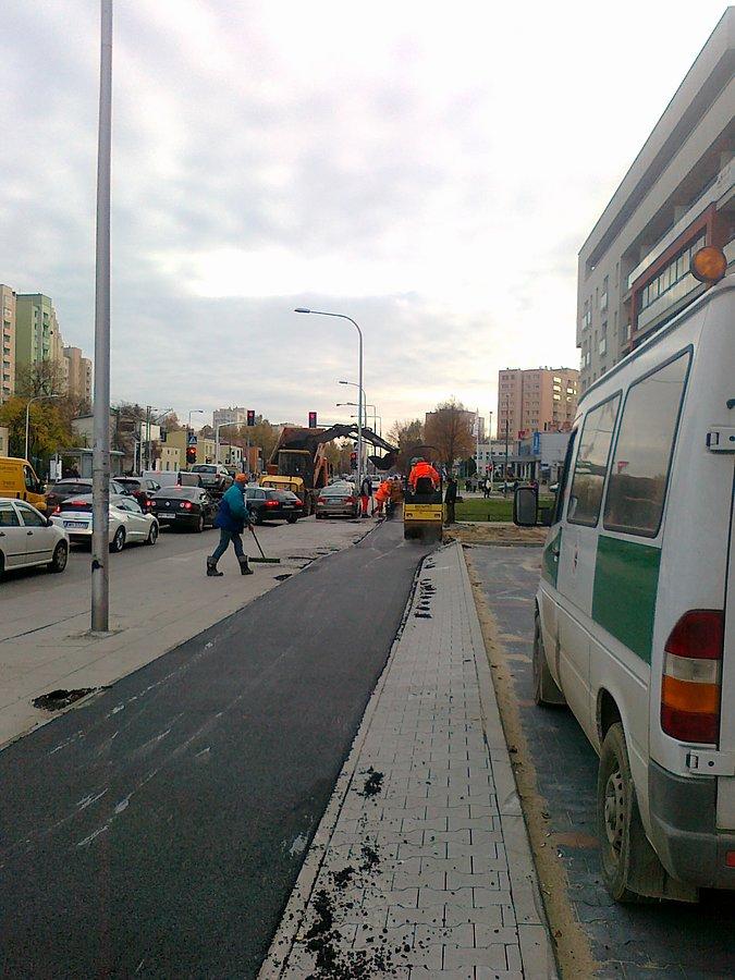 A przy Człuchowskiej dopiero wylewali