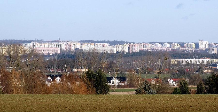 Jeszcze raz panorama Szczecina - widok spod Karwowa