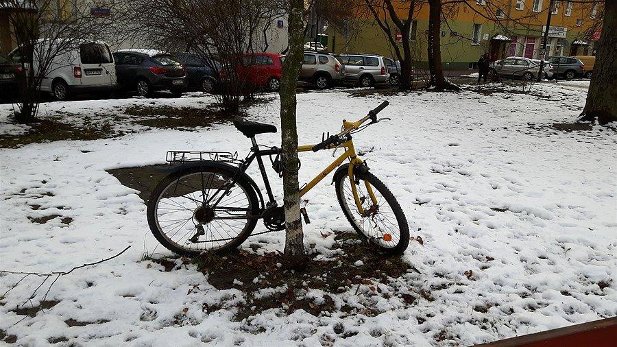Zapomniany rower na Skwerze Dobrego Maharadży