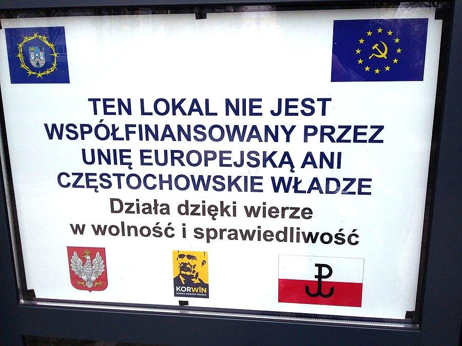 Tablica informacyjna dumnego właściciela lokalu :)