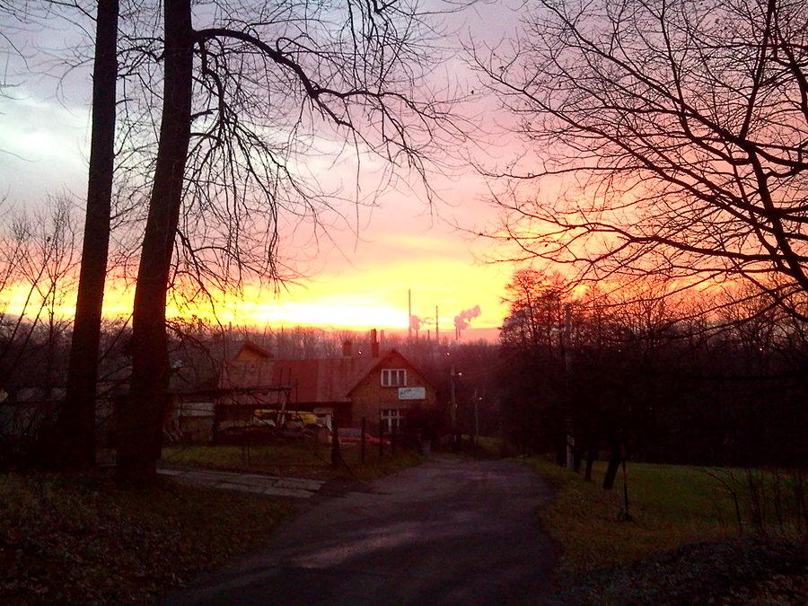 Zachód słońca nad Ostrawą