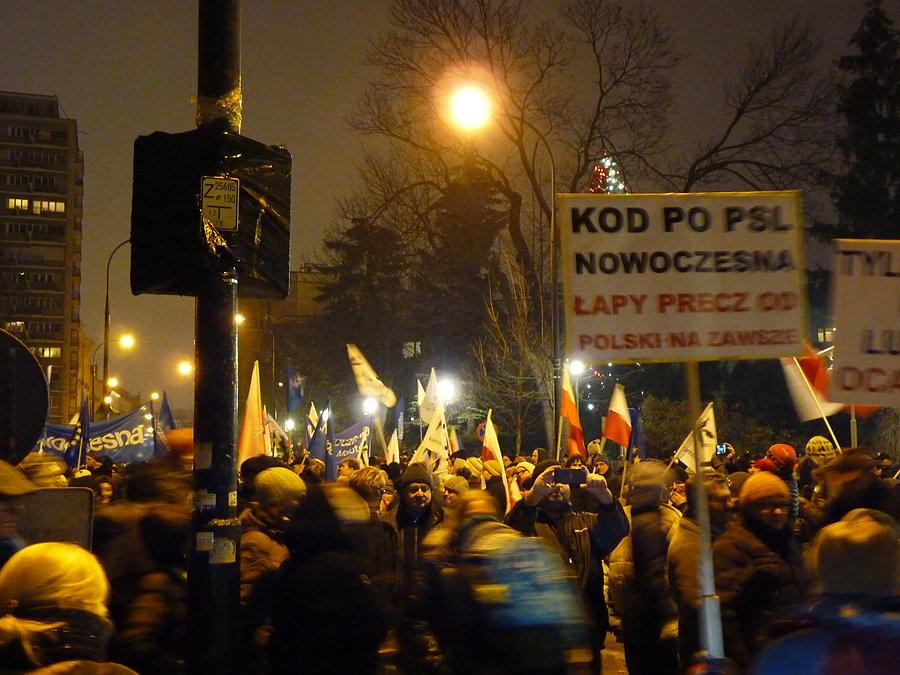 Zwolennicy Pisu pod sejmem