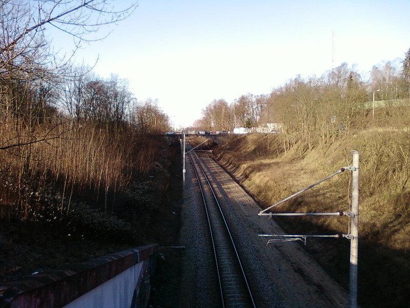 Widok na wiadukt na Pomorskiej