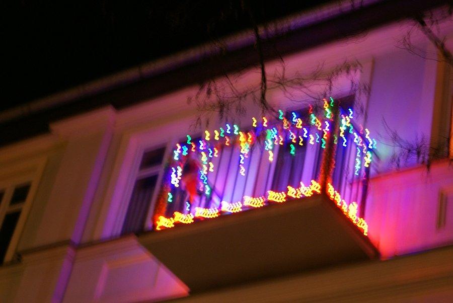 Jeden z balkonów na ul. Mościckiego